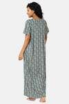 Naiduhall Cotton Full Length Nightdress - Light Green — thumbnail 4